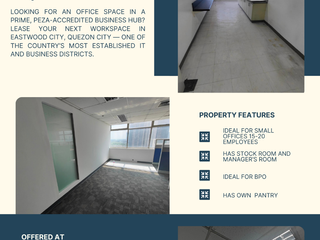 Eastwood Office For Lease - 155.5 sqm, Quezon City