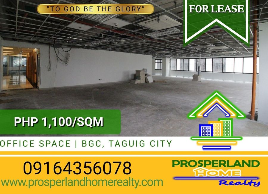 OFFICE SPACE FOR LEASE – BGC, TAGUIG CITY