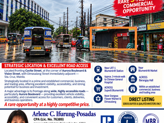 For Sale: Rare 3-frontage commercial property in Sta. Cruz, Manila. Excellent visibility & accessibility. ₱30M NET | 226 SQM, 132k /sqm NET