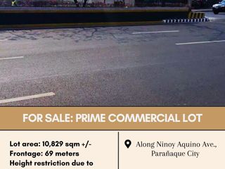 For Sale: PRIME COMMERCIAL VACANT LOT ALONG NINOY AQUINO AVENUE PARANAQUE CITY (Beside Airport Citimall)