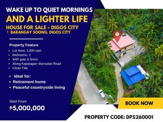 1,000sqm Lot with 2-Storey House for Sale in Brgy. Soong, Digos City, Davao Del Sur