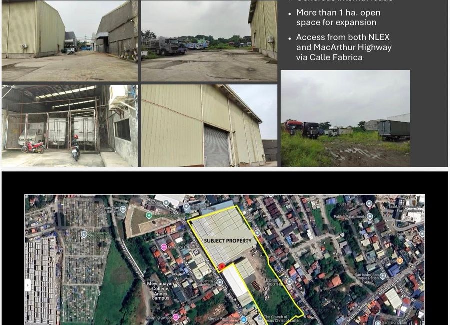 FLOOD FREE Industrial Property with 4 Warehouses in Bulacan For Sale