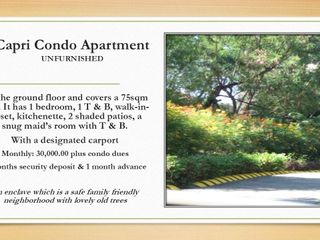 Capri Condp : For Lease 1 Bedroom in Alabang