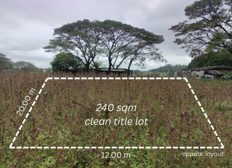 Lot for Sale 240 sqm in Baras Rizal. Affordable Land Today, High-Value Potential Tomorrow