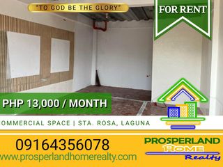 COMMERCIAL SPACE FOR RENT IN SANTA ROSA CITY, LAGUNA