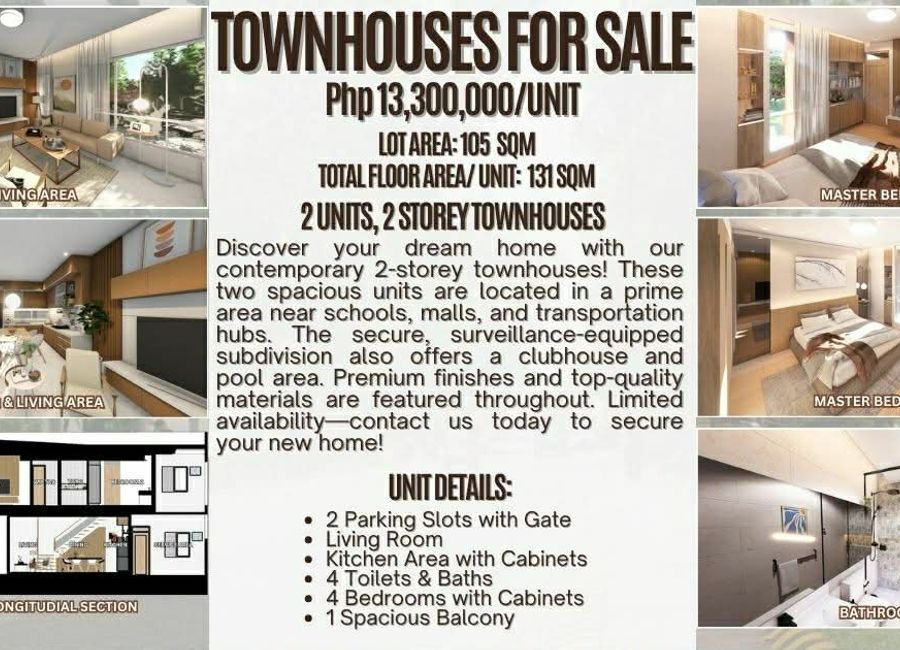Elegant Townhomes! 2-Story Duplex at Town & Country Executive Village, Antipolo