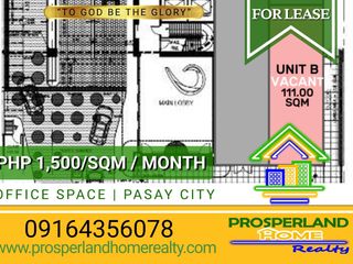 OFFICE SPACE FOR LEASE IN  PASAY CITY