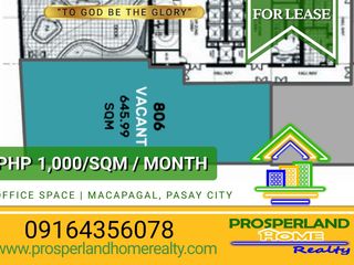 OFFICE SPACE FOR LEASE IN MACAPAGAL, PASAY CITY