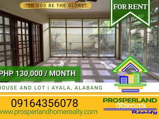 HOUSE FOR RENT IN AYALA ALABANG, MUNTINLUPA CITY