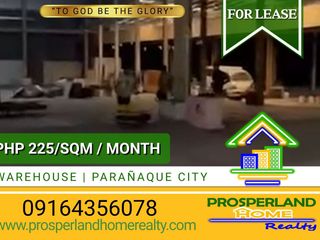 WAREHOUSE FOR LEASE – PARAÑAQUE CITY