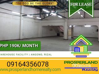 FOR LEASE: WAREHOUSE FACILITY IN ANGONO, RIZAL