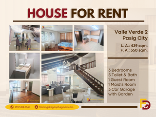 4 BR House For Rent in Valle Verde 2 Pasig