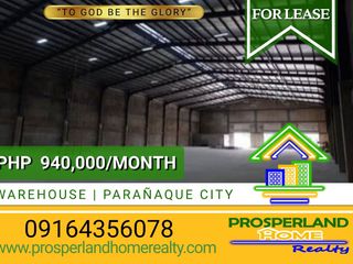 WAREHOUSE FOR LEASE – SAN ISIDRO, PARAÑAQUE CITY