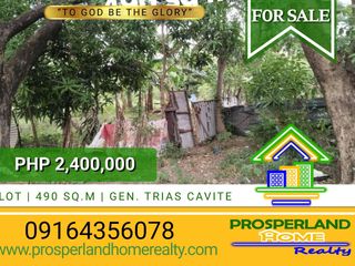 LOT FOR SALE – GENERAL TRIAS, CAVITE