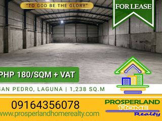 WAREHOUSE FOR LEASE – SAN PEDRO, LAGUNA