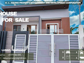HOUSE AND LOT WITH SWIMMING POOL FOR SALE FULLY FURNISHED LOCATED INA SECURED SUBDIVISION AT LUBAO PAMPANGA