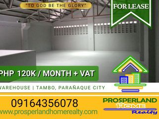 WAREHOUSE/OFFICE SPACE FOR RENT IN TAMBO,PARAÑAQUE CITY