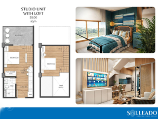Solleado Condo Villas Studio with Loft For Sale in La Jolla, Bagac Bataan