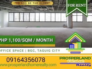 OFFICE SPACE FOR LEASE  IN BONIFACIO GLOBAL CITY, TAGUIG