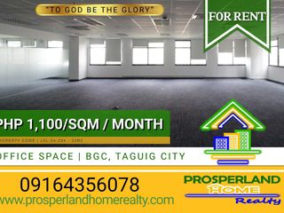 OFFICE SPACE FOR LEASE IN BONIFACIO GLOBAL CITY, TAGUIG