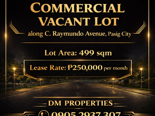 For Lease/Rent: Commercial Vacant Lot along C. Raymundo Avenue, Pasig City