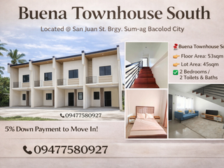 2-Storey 2 Bedroom Townhouse for Sale in Bacolod City | Buena Townhouse South in Brgy. Sumag
