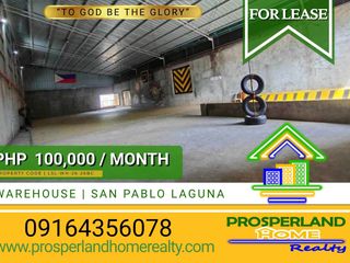 WAREHOUSE FOR LEASE – SAN PABLO, LAGUNA