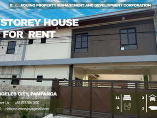 2 STOREY BRAND NEW HOUSE FOR RENT WITH 5 MAIDS ROOM/DRIVERS ROOM FULLY FURNISHED OR UNFURNISHED LOCATED IN A SECURED SUBDIVISION AT ANGELES CITY