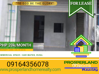 Commercial Space For Lease in San Mateo, Rizal