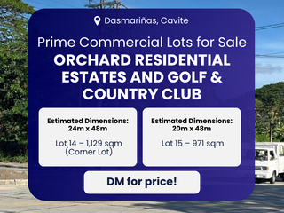 COMMERCIAL LOTS Orchard Golf & Country Club Dasmarinas Cavite