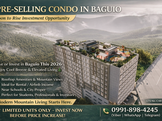 Pre-Selling Condo Units IDEAL For Airbnb or Private Residence (Terrapines Residences - Baguio)