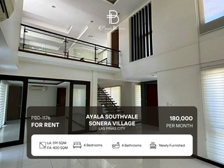 For Rent 4 Bedroom House at Ayala Southvale Sonera Village
