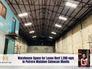 Warehouse Space for Lease Rent 1,200 sqm in Potrero Malabon Caloocan Manila