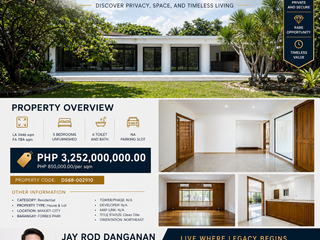 North Forbes Park Makati Luxury Estate for Sale | 3,446 sqm Prime Lot | Exclusive High-End Property