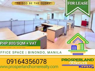 OFFICE SPACE FOR LEASE IN BINONDO, MANILA