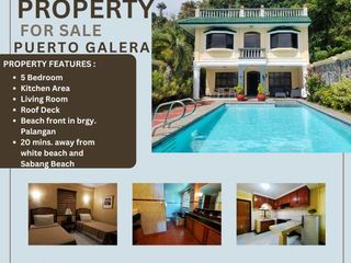 FOR SALE 5 BEDROOM BEACH HOUSE VILLA IN PALANGAN PUERTO GALERA