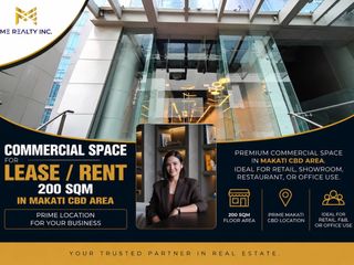 Commercial Space for Lease Rent 200 sqm in Makati CBD Area