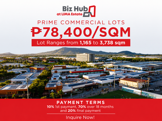 Premium Commercial Lot for Sale at LIMA Estate, Batangas with Flexible Terms