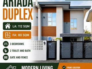 Pre-owned Duplex Type House and Lot  3 Bedrooms in Sta. Clara Estates, Sta. Rita Guiguinto, Bulacan