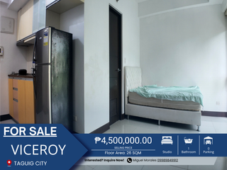 RUSH SALE! Studio Type Condo for Sale in Mckinley, Taguig City at The Viceroy