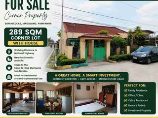 🏡 289 SQM CORNER PROPERTY WITH HOUSE 📍 San Nicolas, Magalang, Pampanga