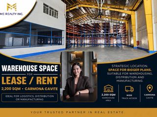 Warehouse Space for Lease Rent 2,200 sqm in Carmona Cavite