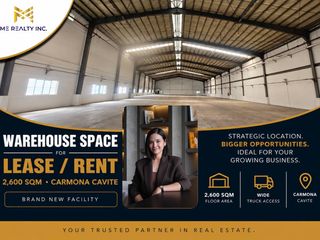 Brand New Warehouse Space for Lease Rent 2,600 sqm in Carmona Cavite