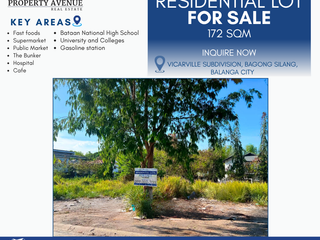 Residential Lot for Sale (LOT 8) : Vicarville, Bagong Silang Balanga City