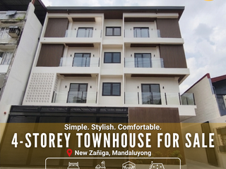 4-Storey Mandaluyong Townhouse with 4 Bedrooms, Semi-Furnished SD