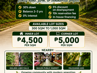 Farm-Residential Lots for Sale in Bailen, Cavite | Alex Riverside Hills | 0% Interest | Gated Community