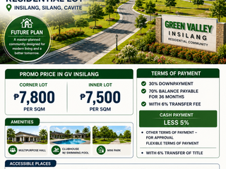 Residential Lots for Sale in Silang, Cavite | Green Valley Insilang | Near Tagaytay | Promo Price | Flexible Payment Terms
