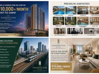 Own a Condo for as Low as ₱10,000/Month – Rent-to-Own! 🏙️
Discover The Paddington Place by Empire East, located at Shaw Boulevard corner Laurel Street, Mandaluyong City. Choose from Studio, 1-Bedroom, 2-Bedroom, and 3-Bedroom units. Enjoy premium amenities including a 25-meter lap pool, fitness gym, function rooms, landscaped gardens, children's play area, grand lobby, 24/7 security, and more. Conveniently located near MRT-3 Shaw Boulevard Station, SM Megamall, Shangri-La Plaza, Greenfield District, Ortigas Center, Capitol Commons, The Medical City, and UA&P. Estimated turnover: December 2027. Message us today for the latest promos, sample computation, and available units.