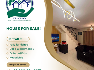 Modern Fully Furnished 2BR House & Lot for Sale in Deca Clark