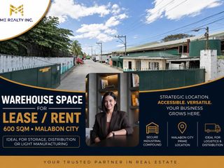 Warehouse Space for Lease Rent 600 sqm in Malabon City